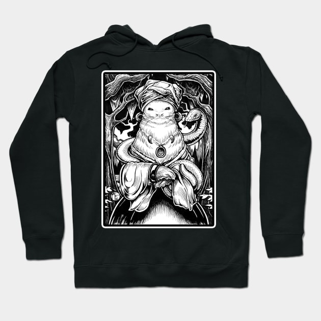 Voodoo Queen - Ferret Hoodie by Nat Ewert Art